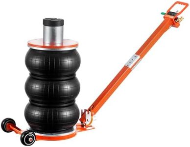 VEVOR Air Jack, 5 Ton/11000 lbs Triple Bag Air Jack, 4-10 S Lifting Pneumatic Jack with Heightened Column Lift up to 21.5"& Adjustable Handle, with Thick Rubber Pad, Fits for Car, SUV, Pickup Truck