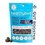 healthybud Turkey Liver Dog Probiotic Chews for Gut Health - Healthy Sensitive Stomach Puppy Treats and Food Toppers with Prebiotic, Fiber, and Digestive Enzyme Supplement for Stool Support, 14.1oz