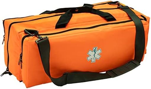 NOVAMEDIC First Responder Empty Oxygen O2 Duffle Bag, 32”x12”x13”, w/ Multiple Compartments, EMT Trauma First Aid Carrier for Paramedics and Emergency Medical Supplies, Orange