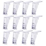 HAKOTOM 12pcs Table Cloth Clips Clear Tablecloth Holders Clips Transparent Table Cover Clamp for Christmas Home Wedding Party Indoor Outdoor Camping Garden Picnic