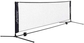 Aoneky 10ft/ 18ft Mini Tennis Net Set, Metal Frame Stand and Strong Nylon Net - Portable PikckleBall Paddle Tennis Badminton Net for Garden Driveway Outdoor Kids Junior Adult 3M 6M (6.8-Feet)