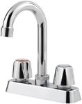 Pfister Pfirst Series Polished Chrome Kitchen Faucet with 2 Knobs, High-Arc Kitchen Sink/Bar Sink Faucet, Transitional Home Décor, 2-Handle Kitchen Faucets