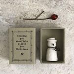 East of India Snowman Snowflake Kisses Matchbox