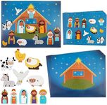 Faithful Finds 12 Pack Make a Nativity Scene Christmas Stickers for Kids Decorate, Personalized Xmas Gifts for Friends & Family, Get Crafty and Creative with Religious Stickers for Kids (8.5 x 11 in)