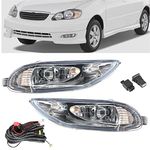 labwork Fog Lights Lamps Assembly Replacement for 2005-2008 Toyota Corolla Driving Fog Lights Lamps with Bulbs Switch Kit Driver and Passenger Side