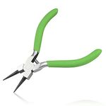 LEONTOOL Round Nose Pliers Jewelry Making Tools 4 Inches Wire Looping Pliers with Spring Loaded Mini Pliers Smooth Jaws Jewelry Making Supplies for Wire Looping Wrapping Beading, Creating Eye Pins