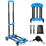 KEDSUM Folding Hand Truck, 290 lbs Heavy Duty Dolly Cart for Moving, Solid Construction Utility Cart Compact and Lightweight for Luggage, Personal, Travel, Auto, Moving and Office Use