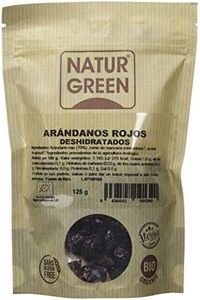 NaturGreen - Arándano Rojo Deshidratado, Fruta Deshidratada, Frutos Rojos, 125 g, Pack 12 unidades