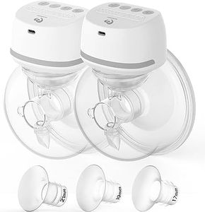 Bellababy Hands-Free Breast Pump Wearable, Double Wireless Pump Upgraded with Comfortable Flange 17mm, 19mm, 21mm Inserts, Low Noise, 4 Modes & 6 Levels Suction, 24mm flanges, 2 Pack