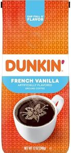 Dunkin' French Vanilla Flavored Ground Coffee, Medium Roast, 12 Ounces (6 Units)