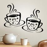 Cups stickers wall art kitchen vinyl coffee decal decor cup black tile transfers decals sticker quote decoration tea cafe home love room mirror living cupboard kitchens tiles decorations wall transfer