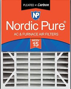 Filtro de aire Nordic Pure 20 x 25 x 5 (4 – 7/8 de profundidad real) MERV 15 Plus carbono Trion Air Bear repuesto AC Furnace filtro de aire, caja de 1