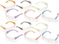 Pyramex Mini Intruder Safety Eyewear, Multi Colors / Clear-Hardcoated Lens (Pack of 12)