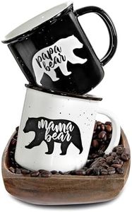 Mama Bear Papa Bear Mug Set of 2, Mom Dad Gifts, Mama and Papa Bear Mugs for Couples, Papa and Mama Bear Mug, New Mama and Papa Bear Coffee Mug Gift, His and Hers Coffee Mug Set Ceramic Mug