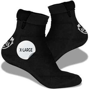 CallaSports Neoprene Beach Socks - Water and Sand Socks for Men and Women (X-Large, Black)