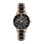 Sonata Poze Quartz Analog Mother of Pearl Dial Metal & Plastic Strap Watch for Women-SP80051KD02W