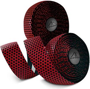 MARQUE Hex Bicycle Handlebar Tape - Road Bike Handle bar Tape 2PCS per Set (Red)