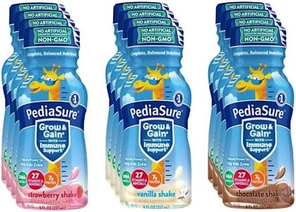 PediaSure Grow & Gain Nutrition Shake for Kids, Immune Support Shake Variety Sampler Pack - 12 Pack Of 8 Fl Oz Bottles - By Obanic (12-Pack)
