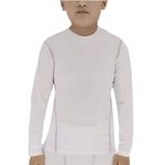 LANBAOSI Boys&Girls Long Sleeve Compression Soccer Practice Shirts White