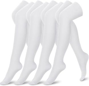 Iseasoo 4 Pairs Compression Socks for Women Circulation-Thigh High Sock Best Support for Nurses,Running,Athletic,Travel L-XL