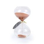 SWISSELITE Biloba Puff Sand Timer/Hourglass Sand Timer - Inspired Glass/Home, Desk, Office Decor, Sunburn,30 Mins-6 Inch