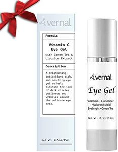 Vernal Anti Wrinkle Eye Cream - Vitamin C and Hyaluronic Acid Infused Collagen Eye Cream, Dark Circle Depuffing Eye Bag Cream for Dark Circles, Puffiness, Under Eye Bags, Crows Feet & Fine Lines