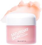 Saturday Skin Melt + Cleanse Makeup Remover Balm Daily Cleansing Facial Balm to Oil Double Face Wash Vegan Remove Waterproof Makeup and Mascara Korean Skincare - 3.38Fl.Oz.