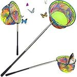 Fishing Landing Net with Telescoping Pole Handle, Fishing net Freshwater, Extend to 27-71 Inches, Fishing Accessories Butterfly Catching Releasing Nets for Kids Men Women Outdoor Garden Exploration