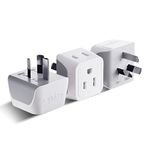 Ceptics Canada to Australia, China Travel Adapter (Type I) - Dual Input - Ultra Compact - Charge your Cell Phone, Laptops, Tablets (CT-16, 3 Pack)