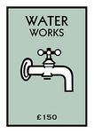 Water Works Monopoly Style Bathroom Print, Wall Art, Kitchen Poster, New Home Decor, Wall Art, Gallery Wall, A4 A3 A2 Personalised Gift Housewarming New Home (Sage Green, A3 Unframed)