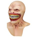 Toyvian Halloween Ghost Mask Full Head Zombie Mask Natural Latex Fanged Monster Headgear Halloween Vampire Headgear Scary Overhead Zombie Mask Scary Zombie Mask for Halloween