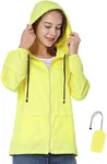 JTANIB Packable Rain Jacket Women Waterproof Lightweight Raincoat with Hood for Hiking Outdoor Travel