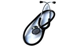 eSteth Classic Stethoscope - Sensitive Chest Piece for Monitoring Amplified Heart & Lung Sounds - Lightweight Design, Flexible Stethoscope Tubing - Extra Ear Tips & Non-Chill Ring - 32" Long, Black