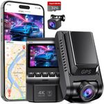 Dash Cam Front and Rear Camera, Dash Cam 4K+1080P Dash Camera, Wi-Fi GPS Car Dash Cam Front and Back, with 2.0" Display, 32G SD Include, 170°Wide,Night Vision, 24H Parking, G-Sensor, Loop Record