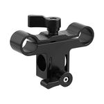 CAMVATE 15mm Single & Dual Railblock Rod Clamp Combination Perpendicular Type for DSLR Camera Handheld Shoulder Rig - 2251