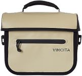 Vincita X-Cooper Water Resistant Front Bag - 5 L Bike Bag for Brompton Folding Bicycle with Rear-Opening Magnetic Closure, Spacious Interior, Top Handle and Light Colour Lining