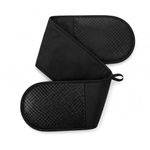 Navani Double Oven Gloves, 250°C Heat Resistant BBQ Mittens with Non-Slip Silicone Grip, 84 x 18cm Extra Long Cotton Oven Mitts for Outdoot or indoor Cooking, Baking & Grilling, Machine Washable