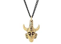 Niche-Finds Supernatural Inspired FULL 3D Samulet Dean's Amulet STAINLESS STEEL Protective Deans Necklace Deans Pendant Dean Winchester Mask Two Sideed, Stainless Steel, No Gemstone