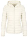 Wantdo Women's Winter Bubble Coats Light Down Jacket Beige L