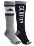 Burton Women's Weekend Midweight 2 Pack Socks, True Black, M L UK