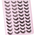 False Eyelashes Natural Look Russian Strip Lashes D Curl Fluffy Wispy Faux Mink Lashes 20 Pairs 4 Styles Volume Curly Fake Eyelashes Pack