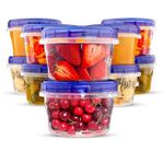 Plastic Food Deli Containers With Twist Top Lids - (16 Oz) - [10 Pack] - Food Storage Containers Takeout To Go - Microwave, Freezer & Dishwasher Safe BPA-Free