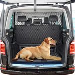 Mtxorvix Dog Car Barrier, Adjustable Dual Layer Pet Travel Safety Barrier Net with Bungee Cords and Hook, Easy to Install, Pet Travel Car Accessories for SUV Truck (Black)