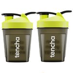 Tencha Plastic Gym Shaker With Mixer Ball | Shaker For Pre-Post Workout & Protein Shake | Leak Proof | 100% Reusable | Bpa Free (Pack Of Two), 600 ML, Multicolor