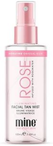 MineTan Rose Illuminating Facial Tan Mist - Hydrating Face Tanner With Soothing Rosewater, Luminous Golden Skin Finish, Vegan, 3.38 fl oz, 100 ml