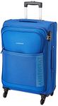 Aristocrat Baleno 69 Cms Polyester Soft Sided Medium Size 4 Spinner Wheels Trolley Bag - Blue