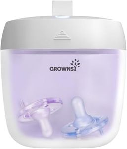 GROWNSY Pacifier Sanitizer Case Portable on The Go for Baby, White