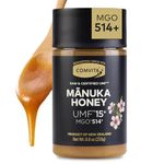 Comvita Certified UMF 15+ (Super Premium) Manuka Honey I New Zealand's #1 Manuka Brand I Non-GMO, Halal, and Kosher Certified I 250g (8.8oz)