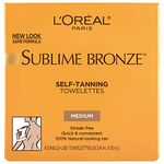 L'Oreal Paris Sublime Bronze Self-Tanning Body Towelettes, 6-Count (Pack of 2)