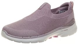 Skechers Womens GO Walk 6 - Vibrant Smile Mauve Sports Slip On Shoe